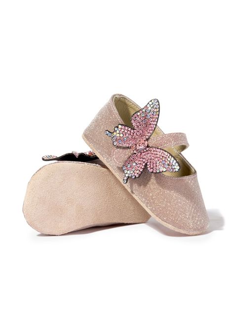 Ballerine con farfalla BABYWALKER | PB1644DUSTY PINK